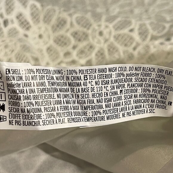 Crop Top Womens L White Sleeveless Lace Elegant Floral Design Forever 21 - Picture 5 of 12